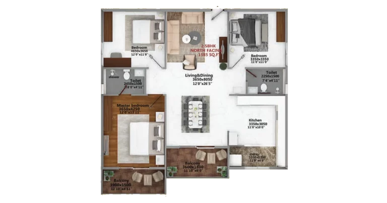 Abhee Silicon Shine Phase 2 2.5bhk