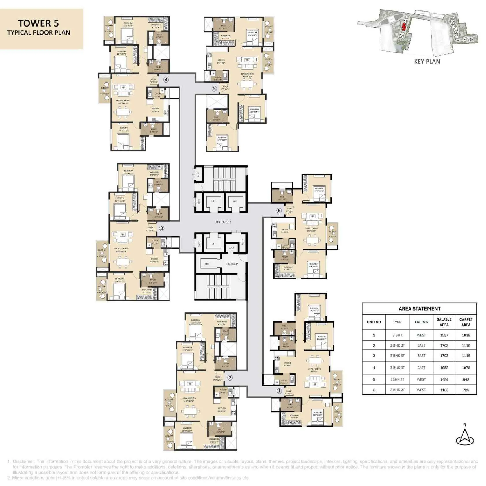 Abhee City Urban Glenn 2 BHK apartment layout