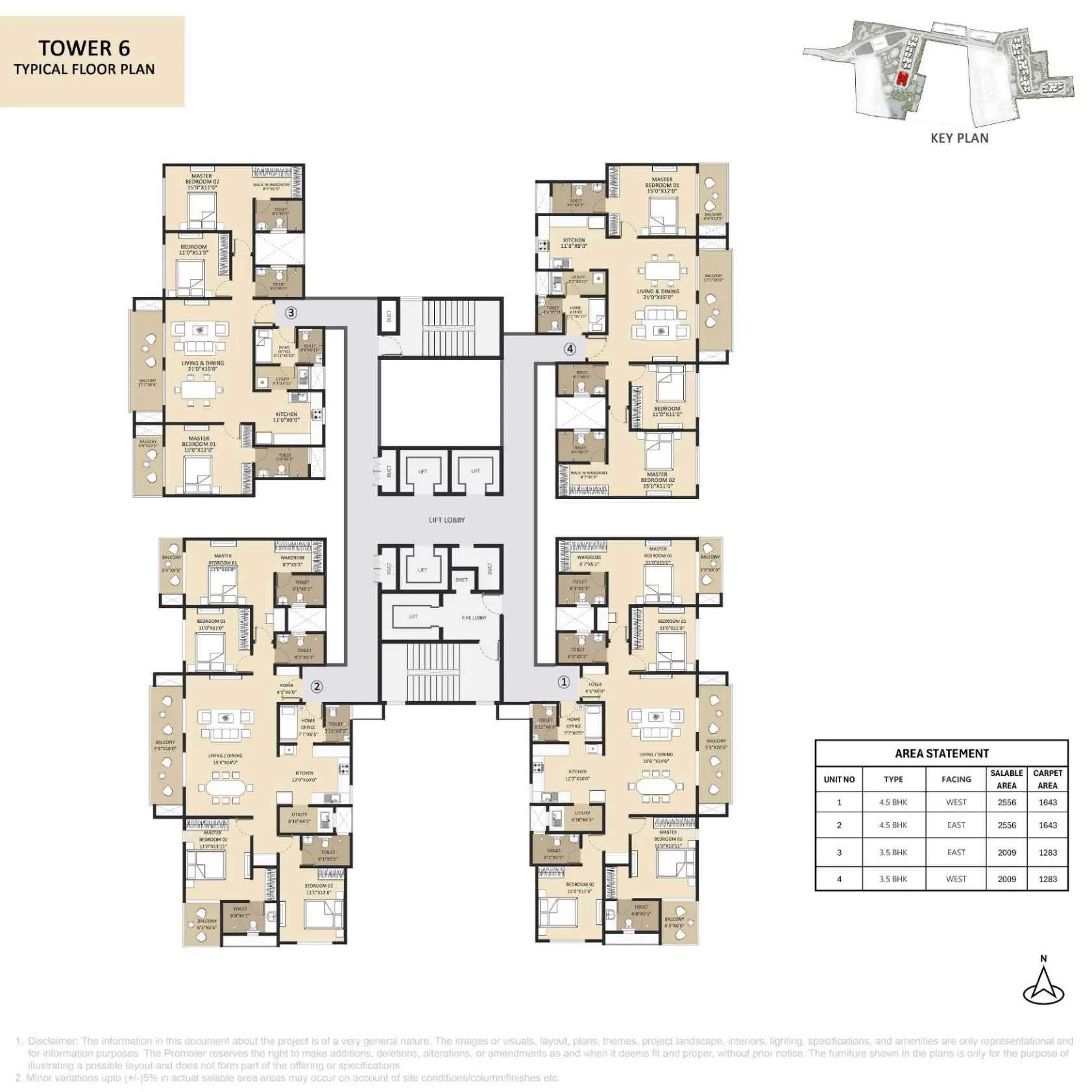abhee city urban glenn 4 bhk floor plan
