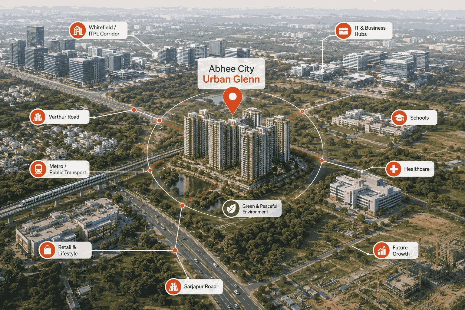 Abhee City Urban Glenn location map